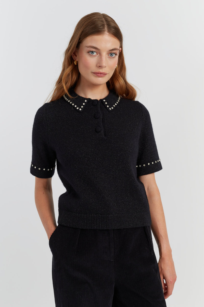 Chinti & Parker Diamonte Polo Sweater