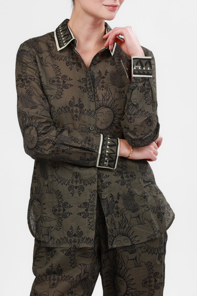 Las Surenas Green Italian Coast Shirt