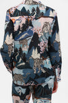 Las Surenas Blue Snow Leopard Shirt