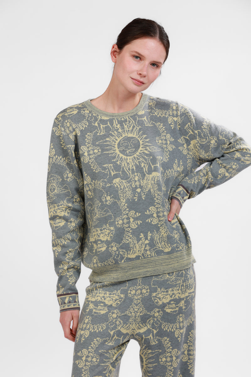Las Surenas Gray Italian Coast Sweater