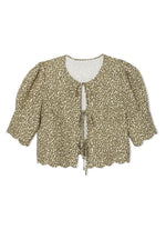 Sister Leopard Scalloped Blouse