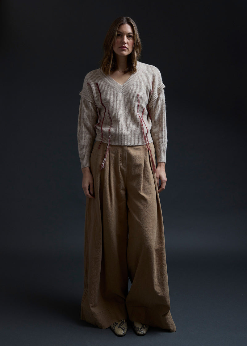 PURPLEMAROON Fringe Sweater