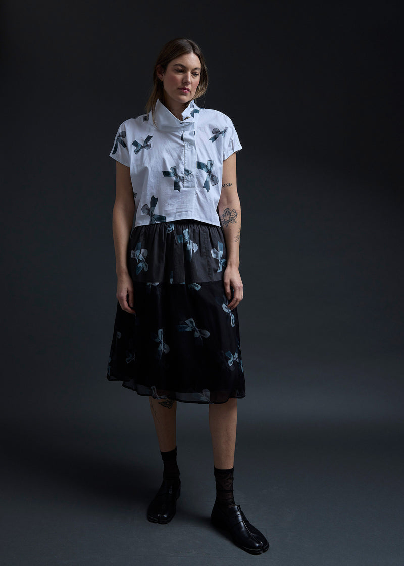 PURPLEMAROON Funnel Bow Blouse