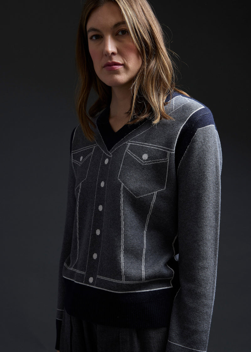 PURPLEMAROON Trompe L'oeil Sweater