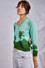 PURPLEMAROON Palm Tree Sweater