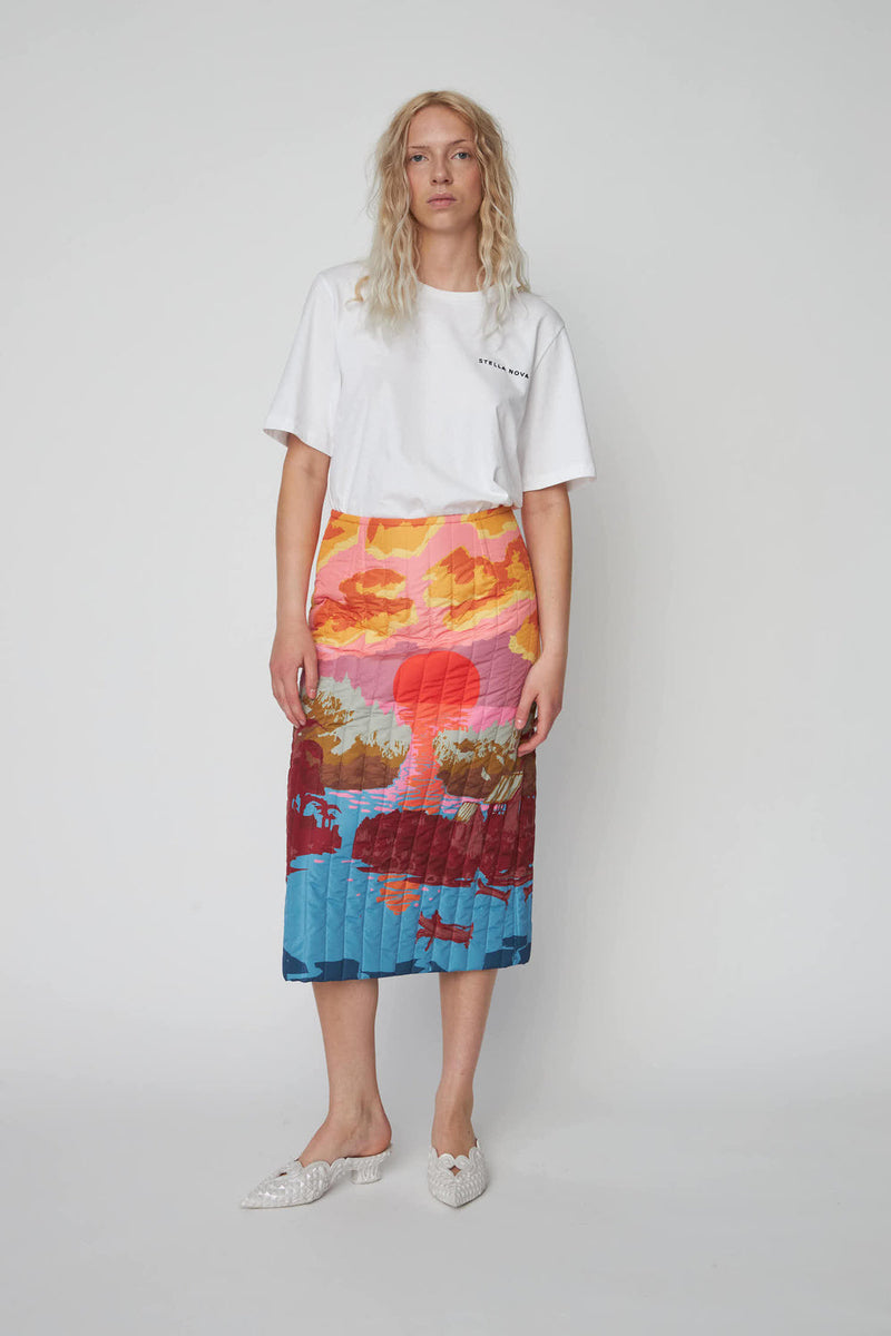 STELLA NOVA Landscape Quilted Skirt