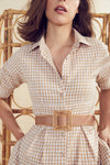 Pamela Munson Rattan Buckle Belt