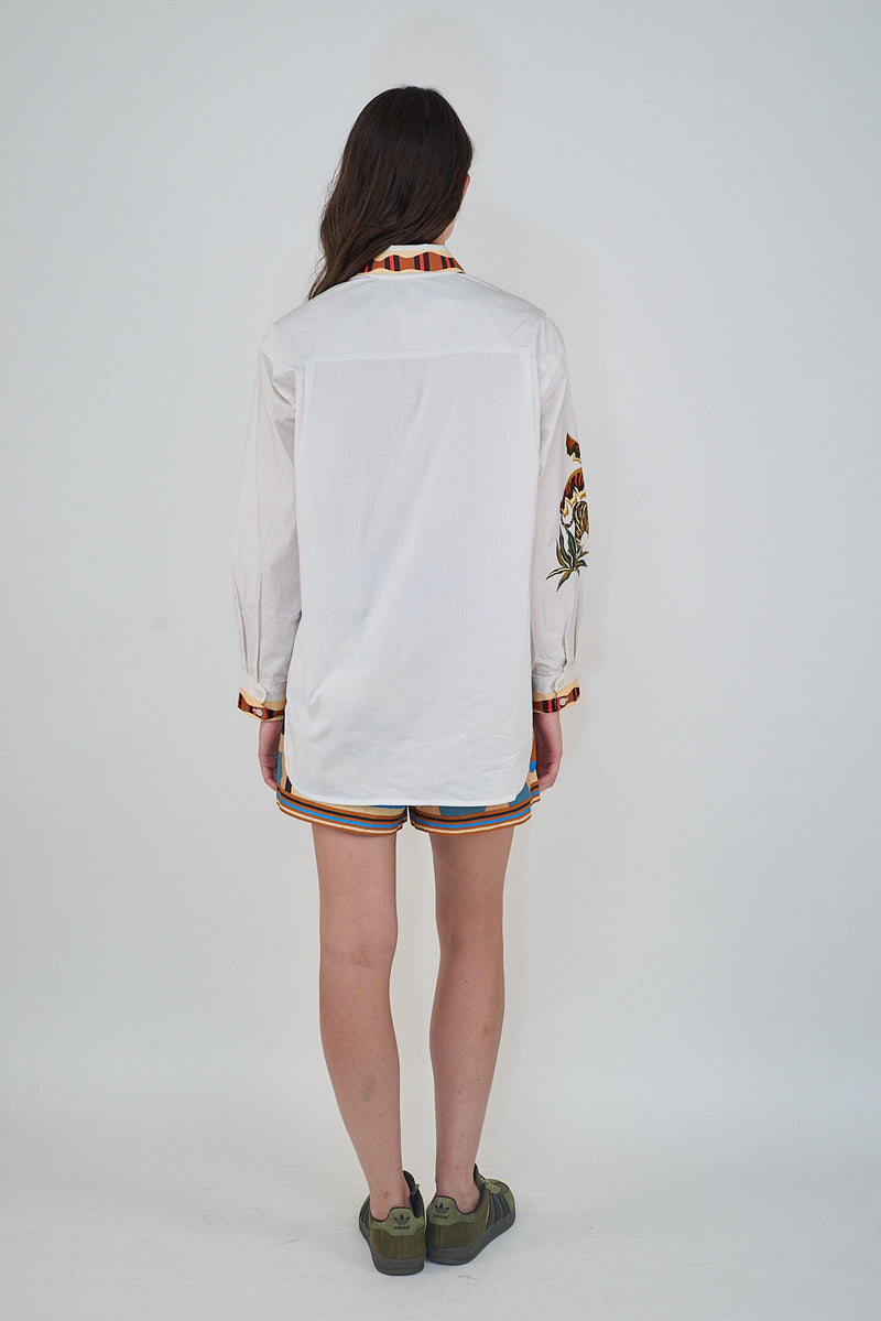 Las Sureñas White Bali Tiger Shirt