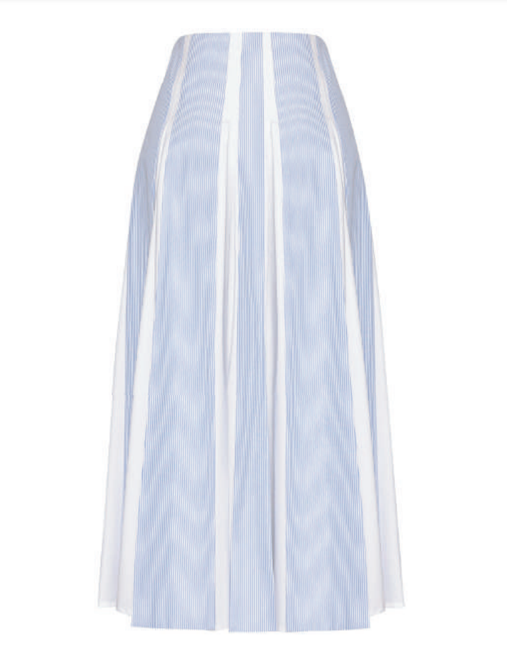 Mehtap Elaidi Striped Contrast Skirt