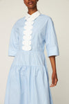 STELLA NOVA Scallop Striped Dress