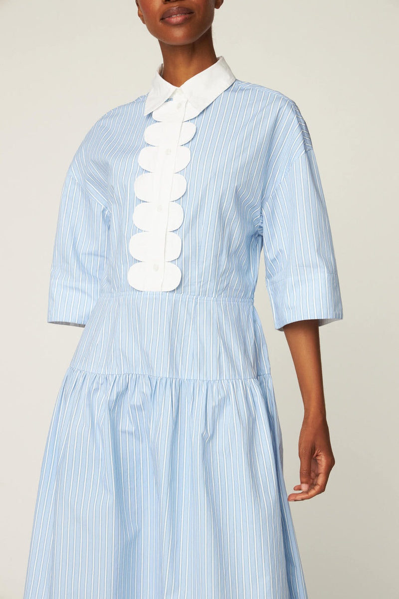 STELLA NOVA Scallop Striped Dress