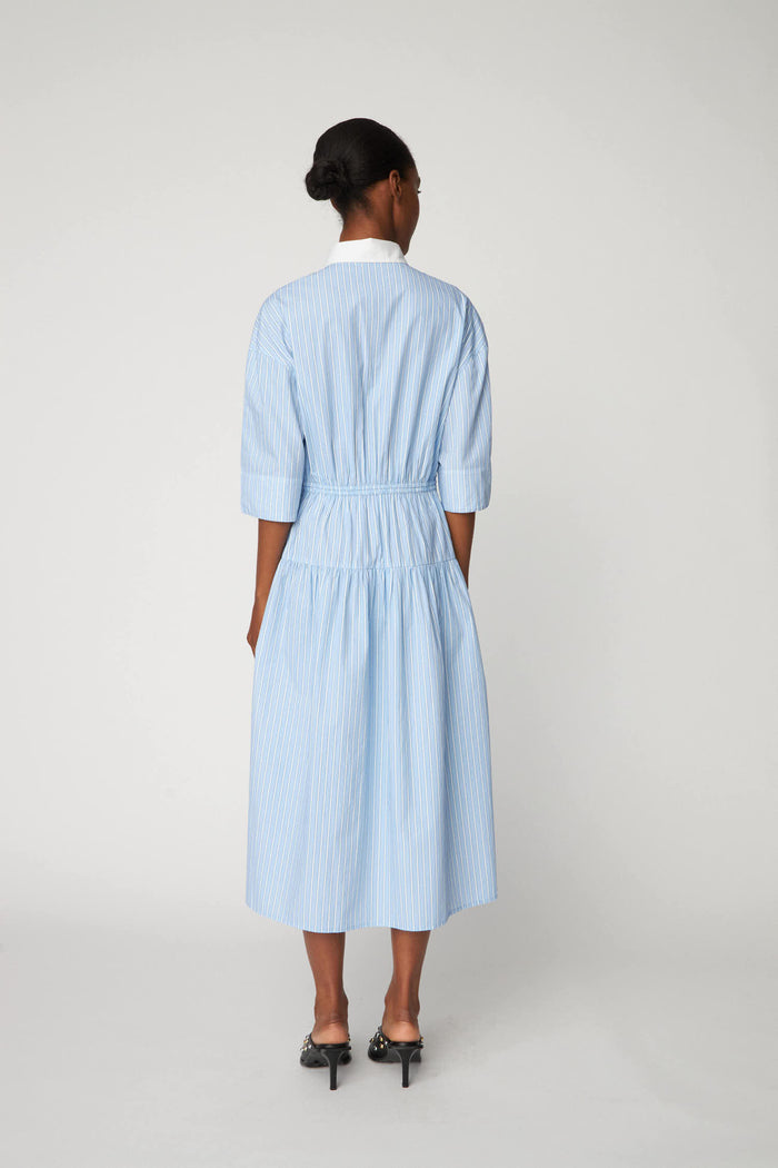 STELLA NOVA Scallop Striped Dress