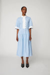 STELLA NOVA Scallop Striped Dress