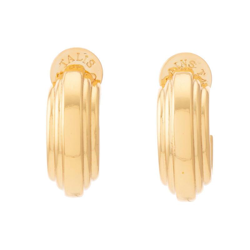 Talis Chains Flat Ridge Hoop Earrings