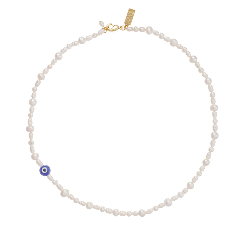 Talis Chains Evil Eye Pearl Necklace