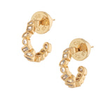 Talis Chains CZ Deconstructed Huggie Earrings