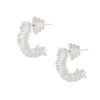 Talis Chains Silver Textured Nugget Earrings