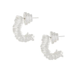 Talis Chains Silver Textured Nugget Earrings