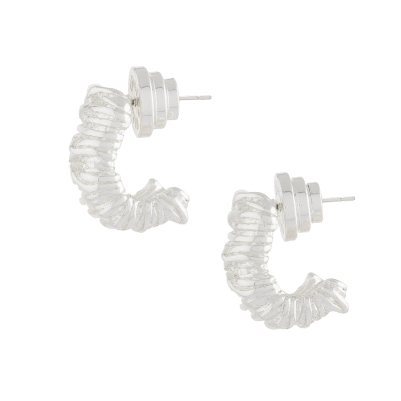 Talis Chains Silver Textured Nugget Earrings