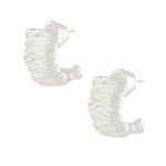 Talis Chains Silver Textured Nugget Earrings