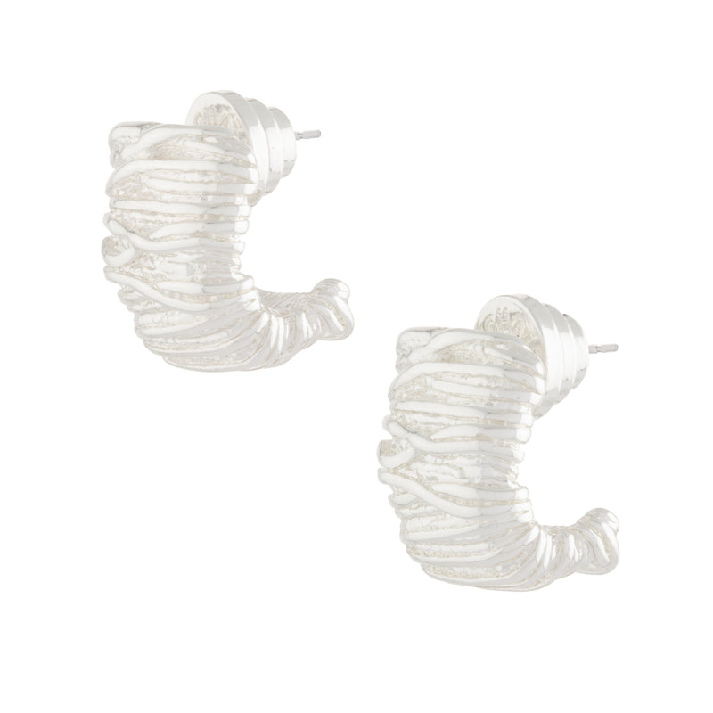 Talis Chains Silver Textured Nugget Earrings
