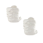 Talis Chains Silver Textured Nugget Earrings
