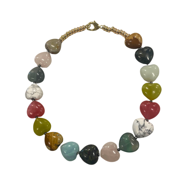 Lili Stone Hearts Necklace