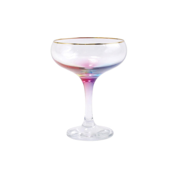 VIETRI Rainbow Coupe Champagne Glasses