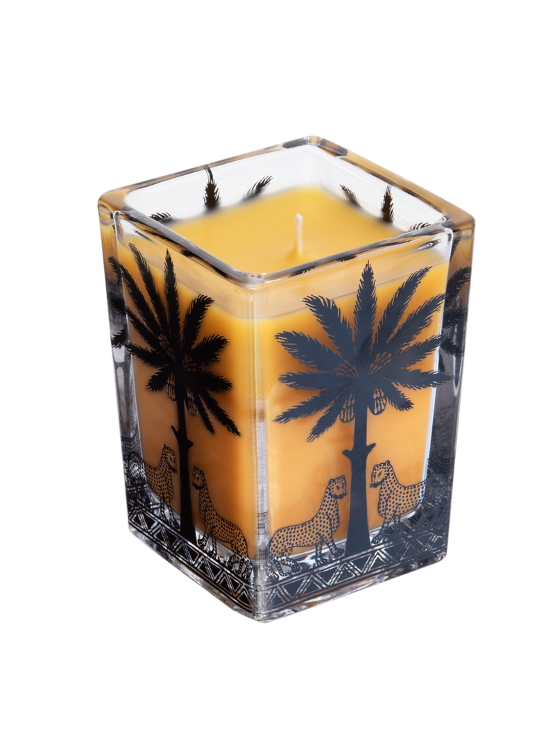 Ortigia Sicilia Ambra Negra Large Square Candle