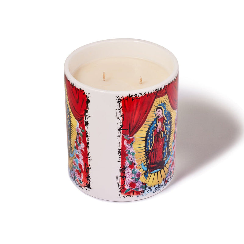 SAINT Virgin Mary of Guadalupe Ceramic Candle