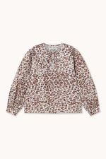 TINY BIG SISTER Animal Print Tie Blouse