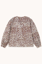TINY BIG SISTER Animal Print Tie Blouse