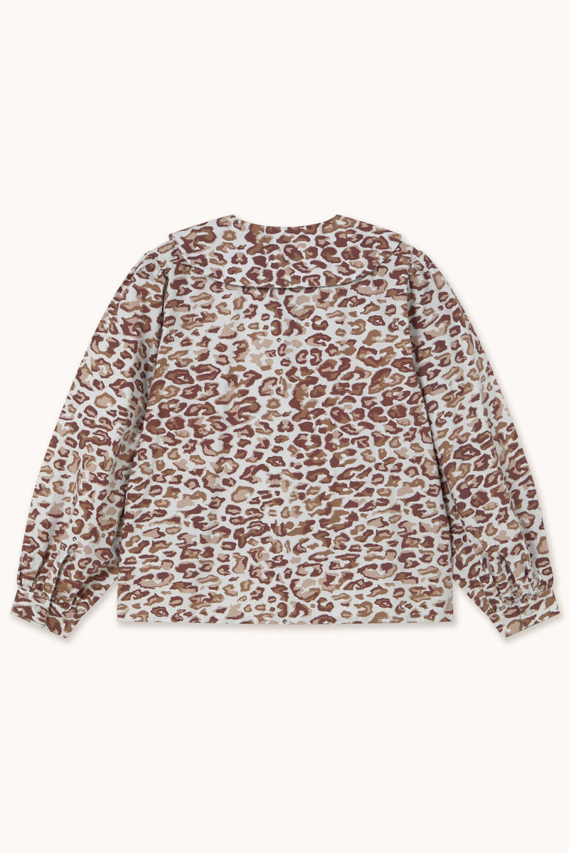 TINY BIG SISTER Animal Print Tie Blouse