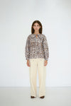 TINY BIG SISTER Animal Print Tie Blouse