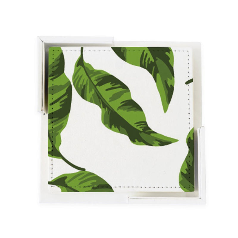 Katie Kime Banana Leaves Coaster Set