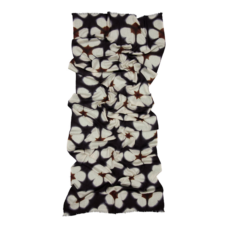 Denovembre Beliss Black and Cognac Scarf