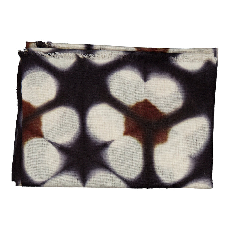 Denovembre Beliss Black and Cognac Scarf