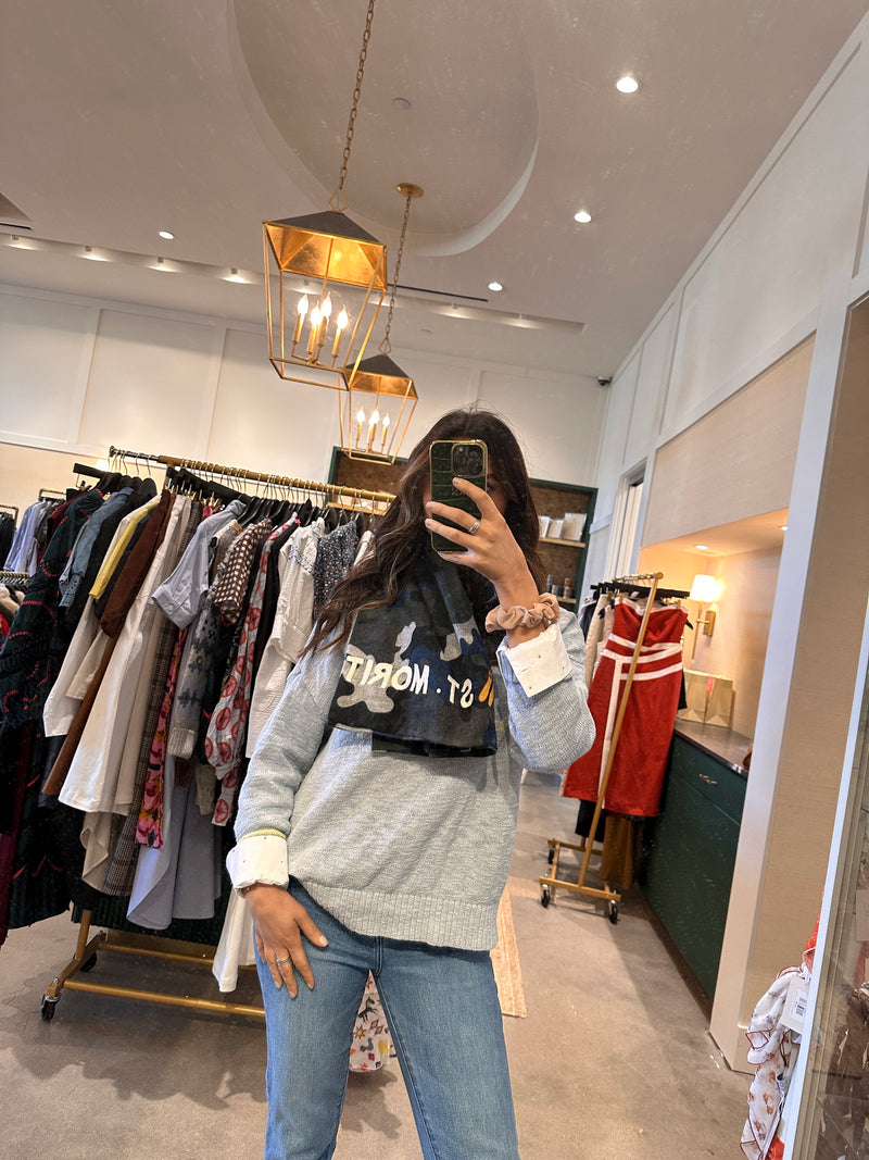 Benaras Blue Park City Scarf