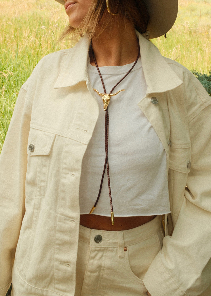 Eighteen Forty Two Large Longhorn Bolo Tie