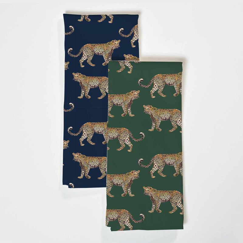 Katie Kime Cheetah Tea Towel Set