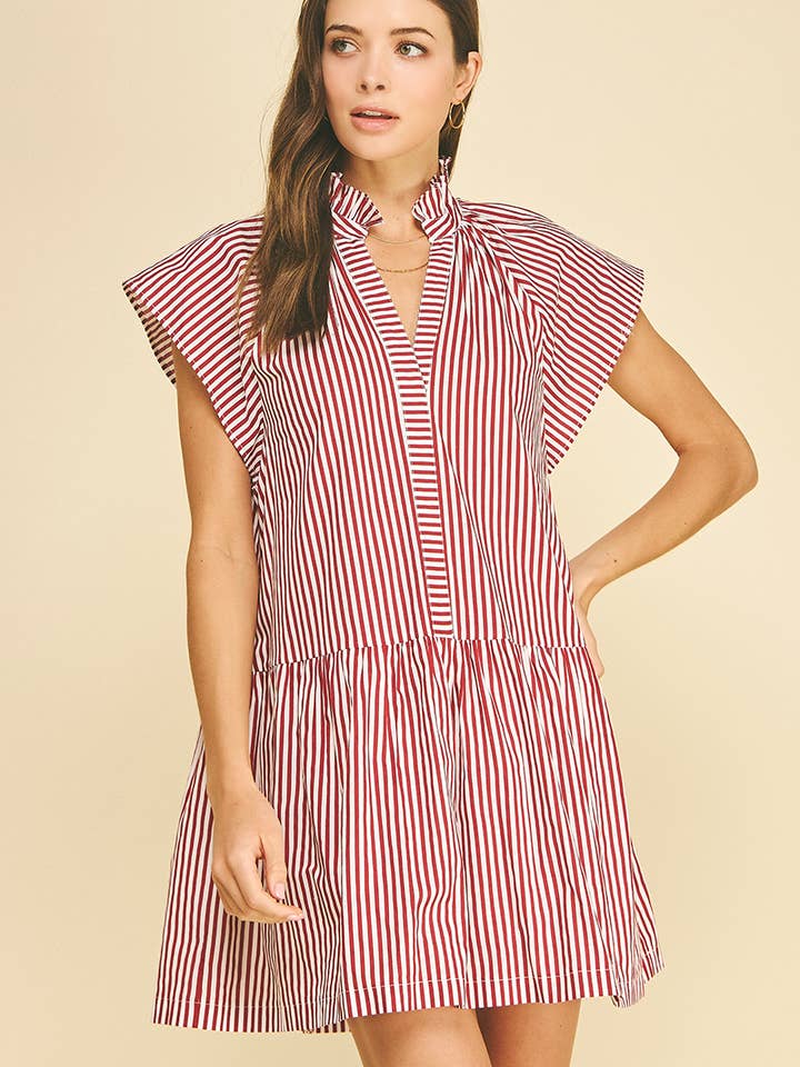 pinch dress Pinch Coral Ruffle Detailed Tunic Mini Dress