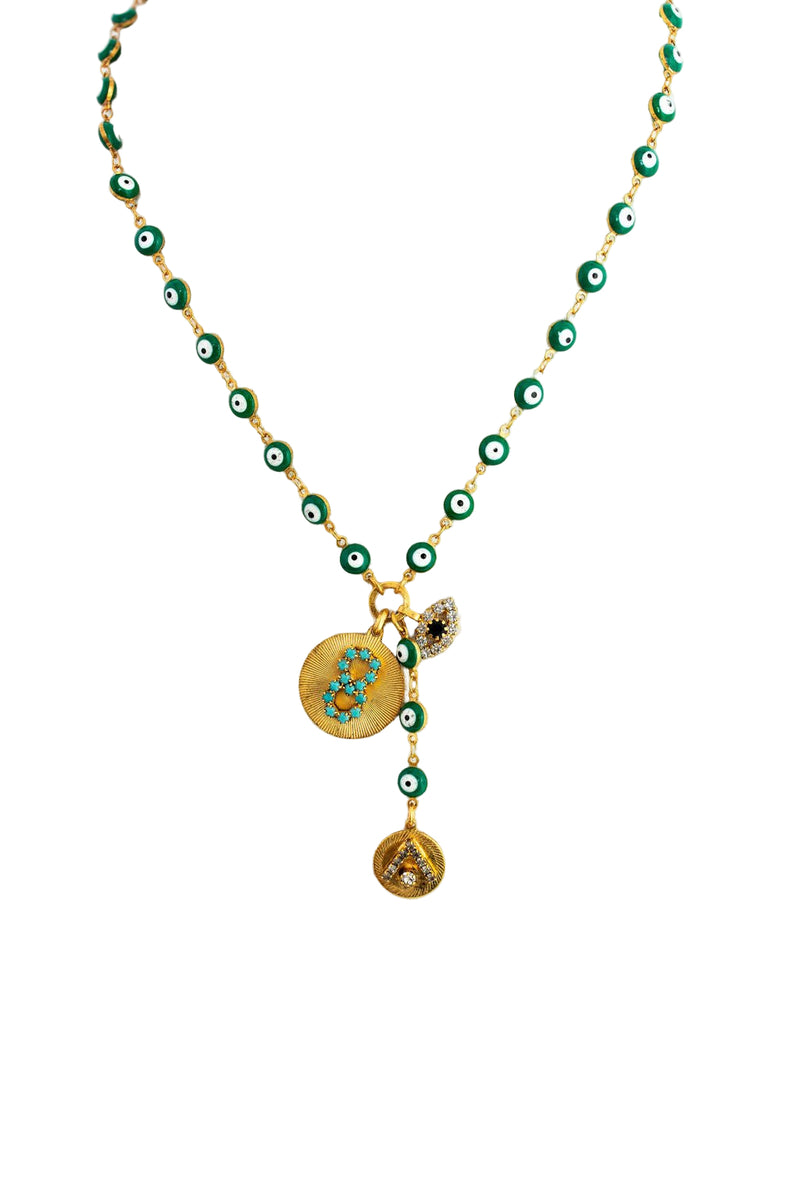 Elizabeth Cole Galia Green Necklace