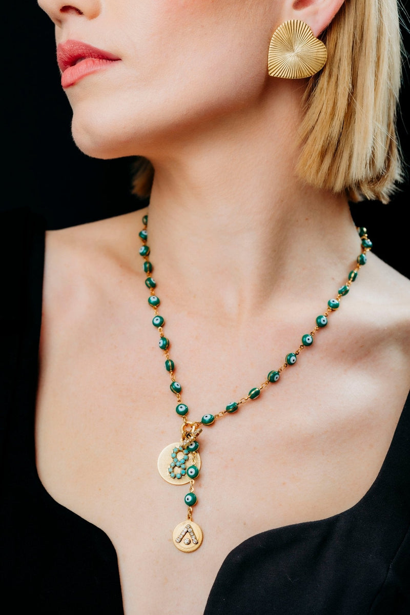 Elizabeth Cole Galia Green Necklace
