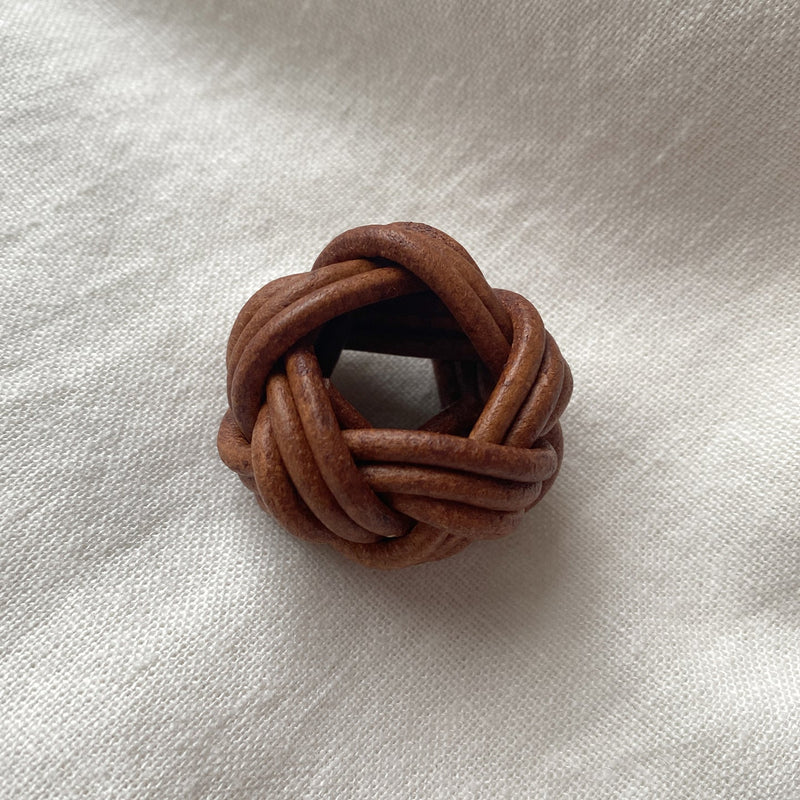 Last Chance Textiles Braided Leather Scarf Slide