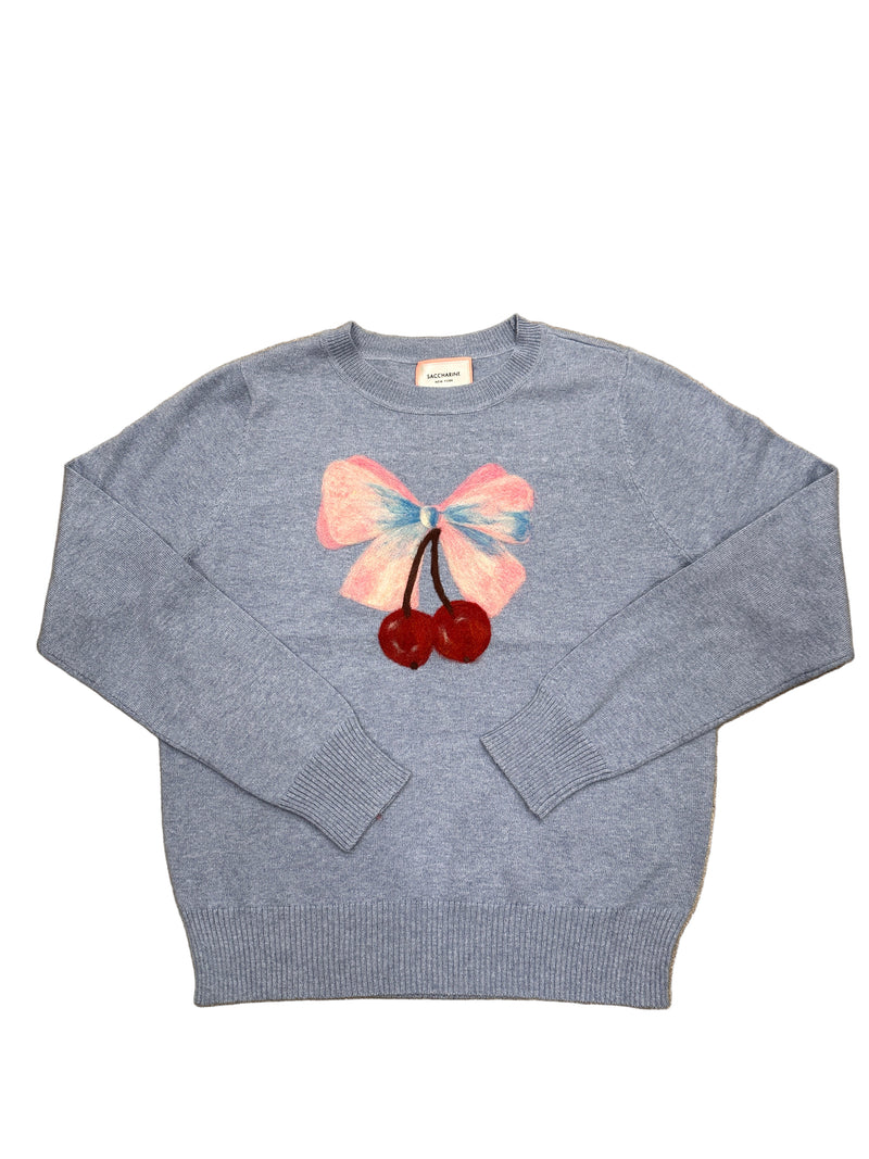 Saccharine Cherry Bow Sweater