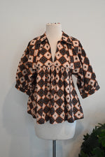 Never A Wallflower Laura Top Nouveau Squares