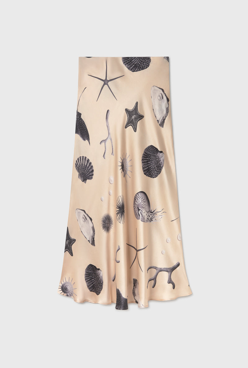 Silk Laundry Seashell Skirt
