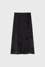 Silk Laundry Feather Wrap Skirt