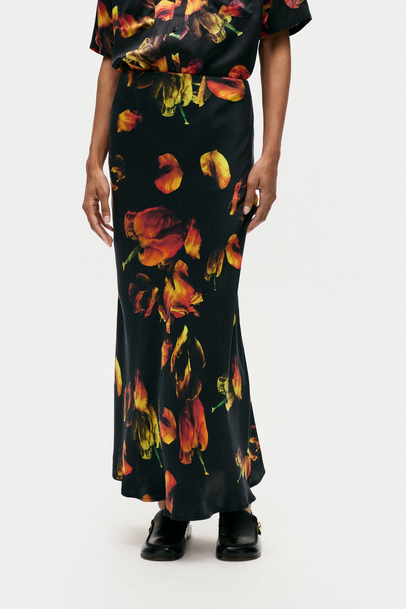 Silk Laundry Tulipa Bias Skirt