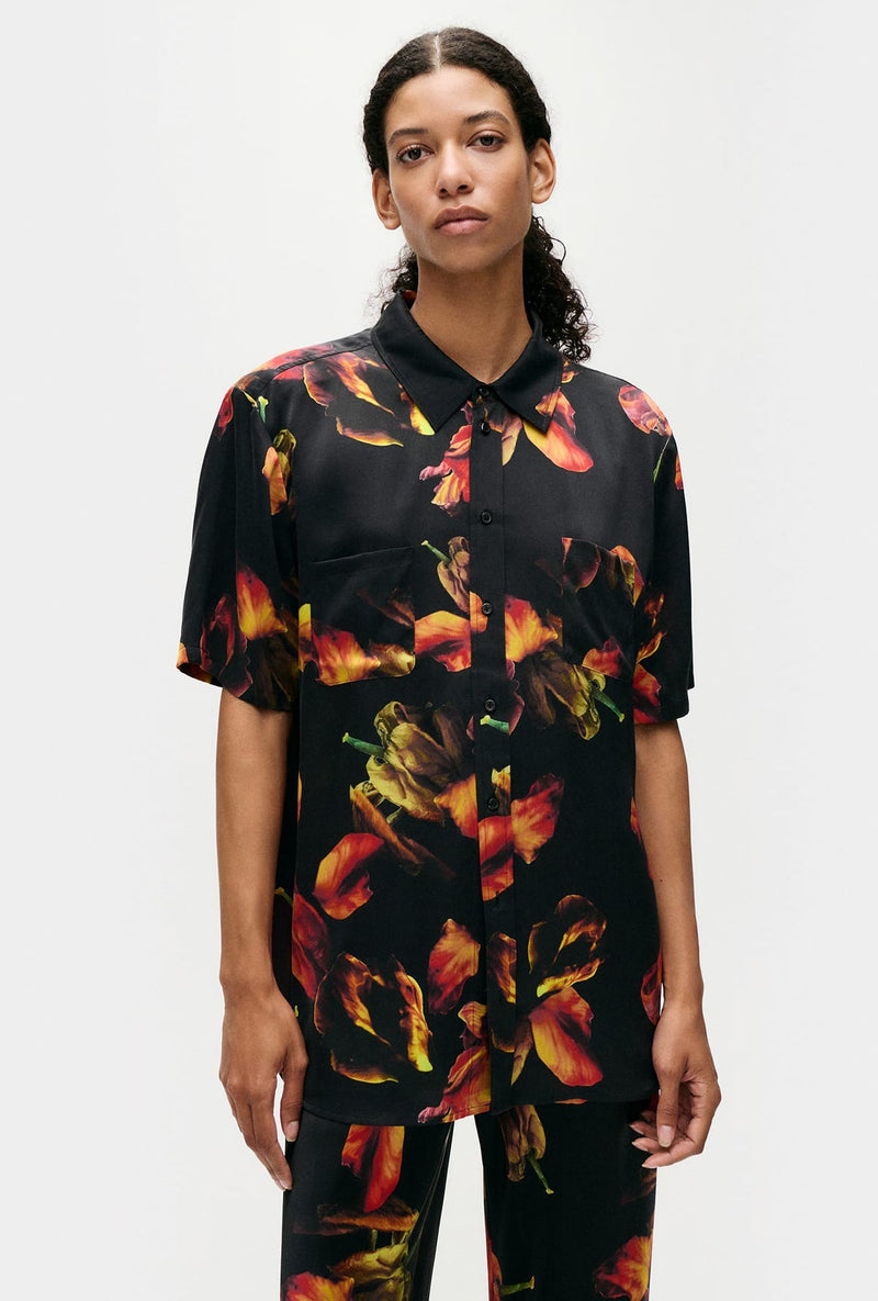 Silk Laundry Tulipa Boyfriend Shirt